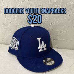 MLB New Era Los Angeles Dodgers Blue 2020 World Series Patch YOUTH 9fifty SnapBack Hat