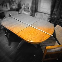 Oak Wood Extendable Dining Table