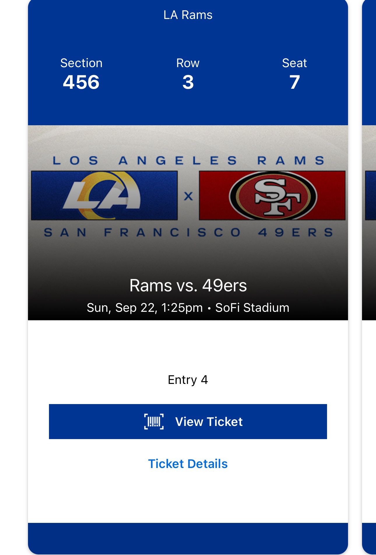Los Angeles Rams Vs San Francisco 49ers 9/22