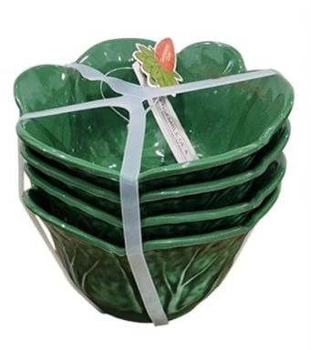 GARDENERS EDEN SET OF 4 MELAMINE CABBAGE BOWLS