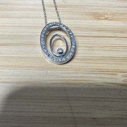 10k gold Diamond  pendent & Necklace 1.9 gram 