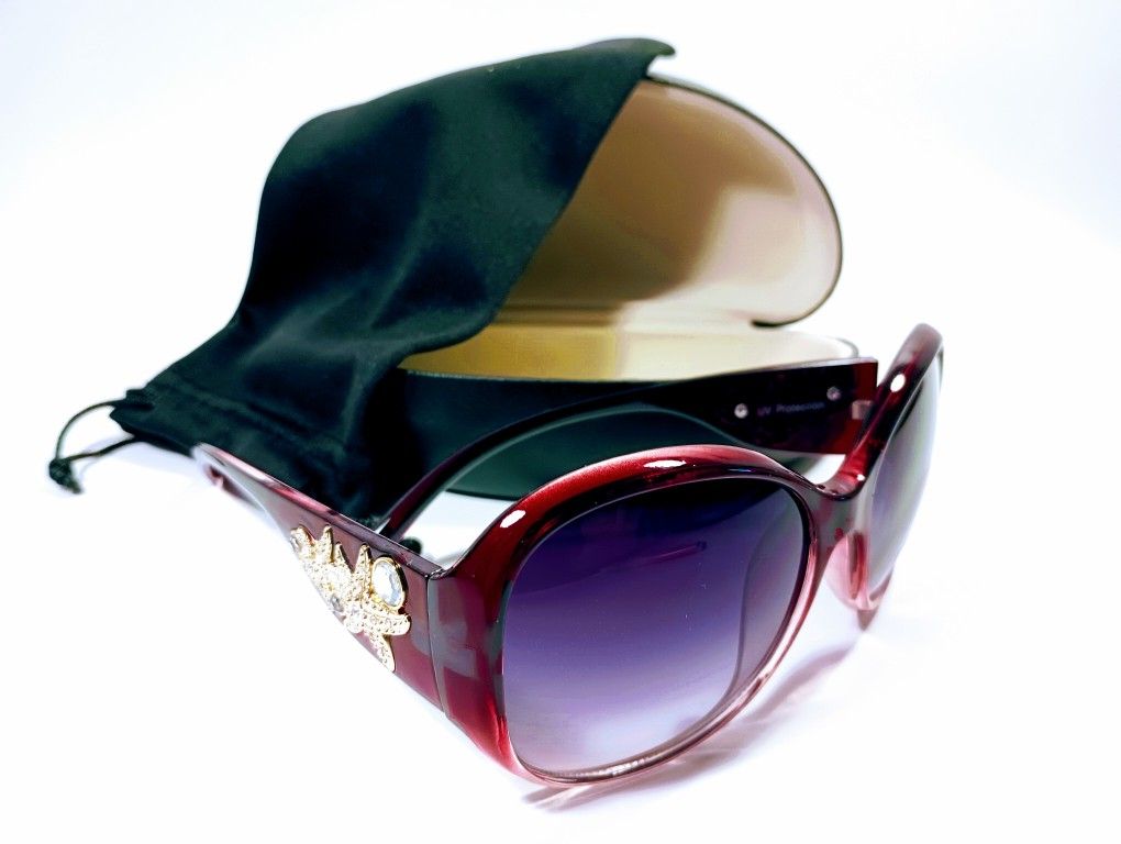 Lady's Oversized Butterfly Sunglasses