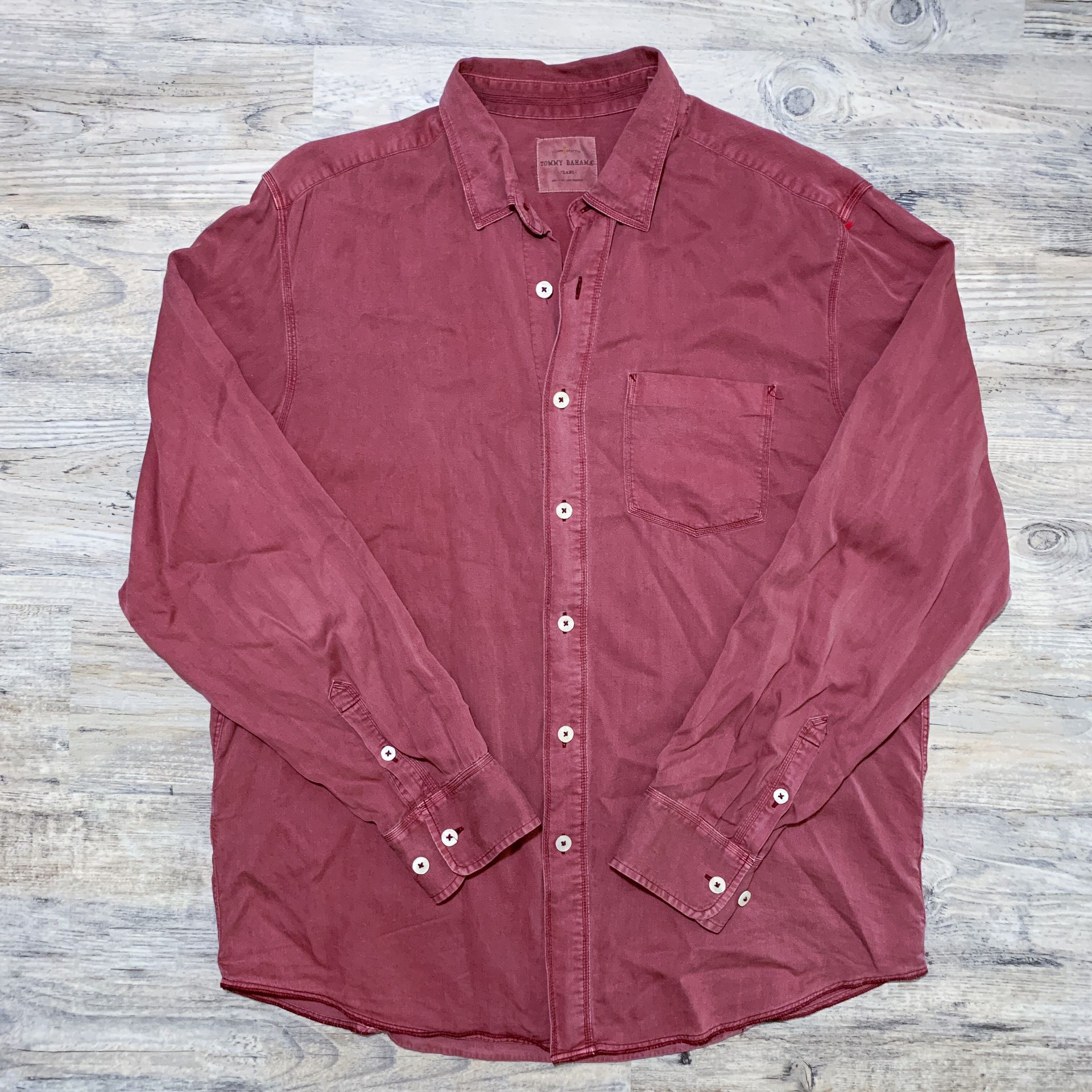 Tommy Bahama Burgundy Men Shirt Size L