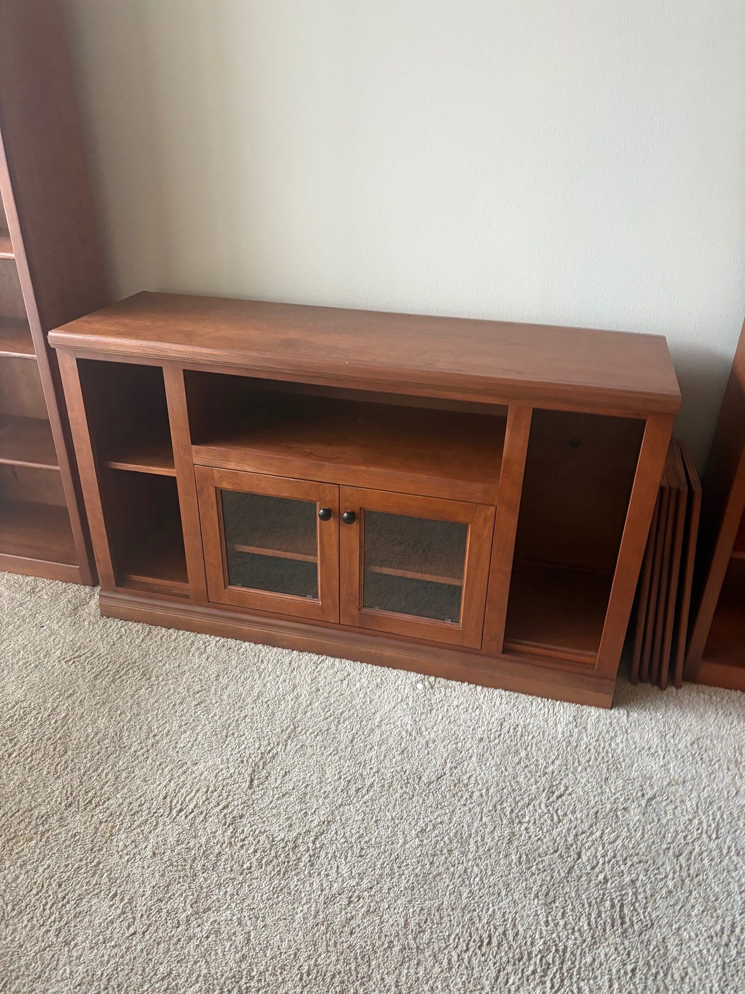Rich Brown Hardwood Media Console