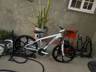 Nishiki Mountain Bike White Mag Wheels