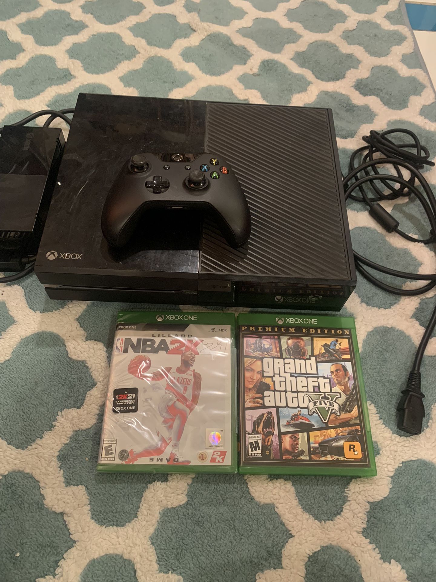 X Box One and NBA 2K21 GTA 5 premium edition