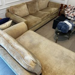 Sofa and Chaise Lounge (2 Pieces)