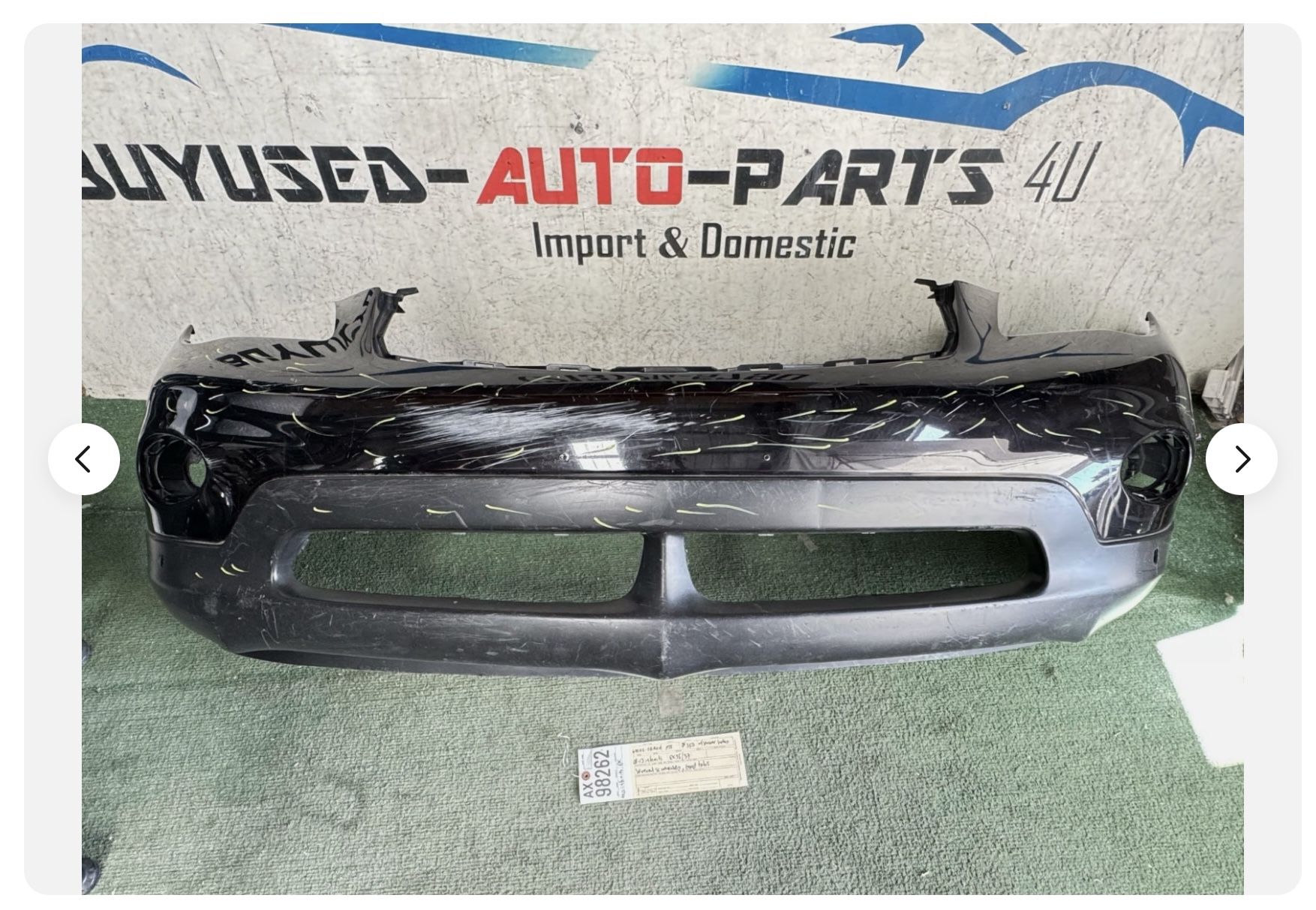 2008 - 2009 - 2011 - 2012 - 2013 INFINITI EX EX35 EX37 FRONT BUMPER COVER OEM AX98262