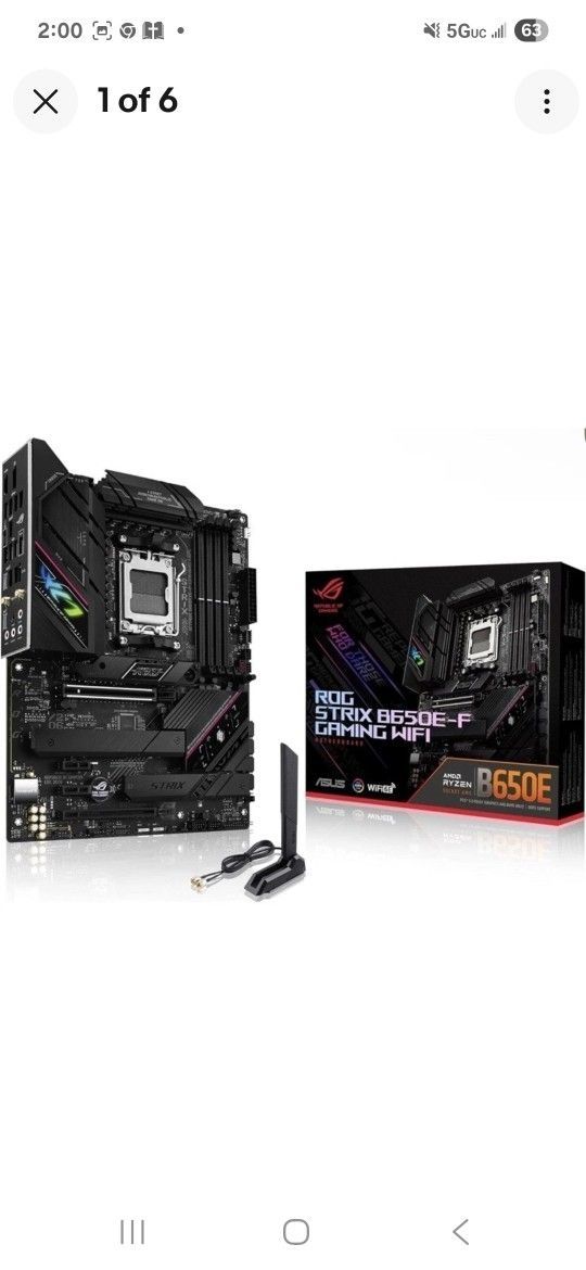 ASUS ROG Strix B650E-F Gaming WiFi AMD B650 AM5 Ryzen Desktop 9000 8000 7000 Brand NEW