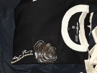 Karl Lagerfeld Paris Black Embellished Sweater