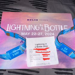 Lightning In A Bottle 3-Day Wristbands