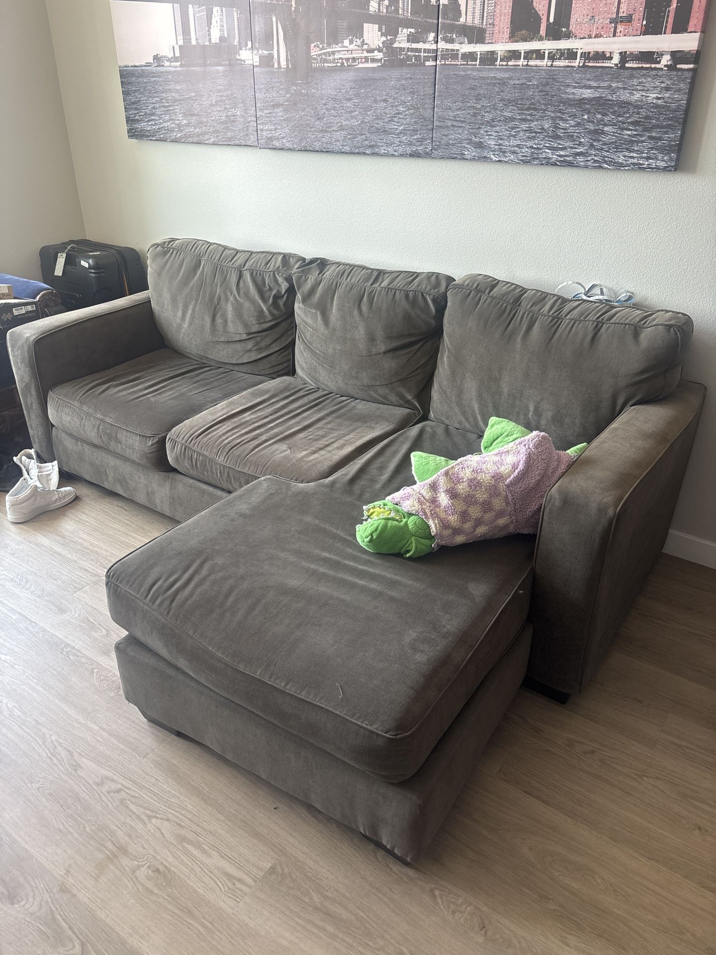 Dark Brown/Grey Couch