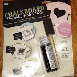 Plaid Chalkboard Fabric Paint Kit - Brand New