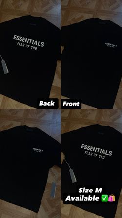Fear of God Essentials Black T-Shirt Size M