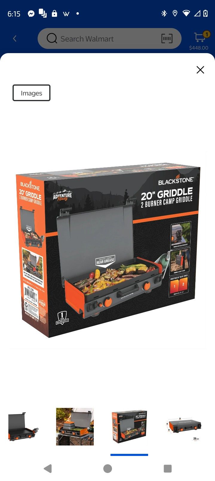 20" Propane Double Burner Griddle