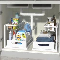 Under Sink Organizers, 2 Pack Metal E74)