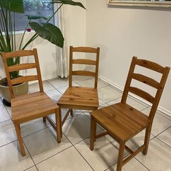 Wooden IKEA Chairs 