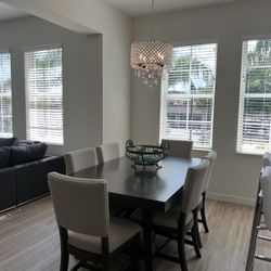 Dining room table And 6 Chairs With Expansion Insets