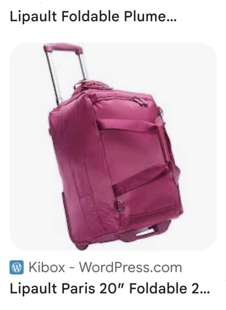 Piece LIPAULT PARIS Foldable Wheeled Duffle Luggage Set (Fuchsia)