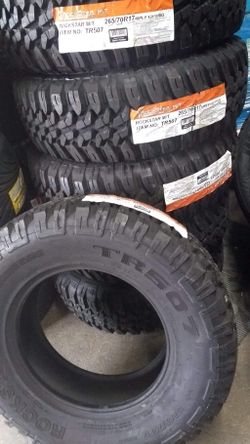 New rockstar 265-70-17 M/T tires. $0 TAKE HOME LAYAWAY. Ulohos 2940 N Keystone Mon-Sat 10-6pm