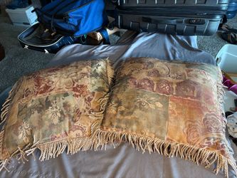 2 vintage throw pillows