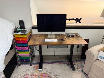 Fezibo Electric Standing Desk with Matching File Cabinet