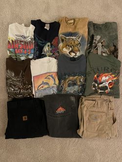 Lots Of Vintage Clothing And Carhartt
