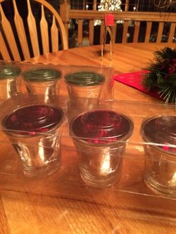 Christmas silver candle holders