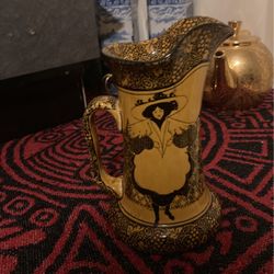 Rare Royal Doulton Bradley 'Eastern Figures' Morrisian Ware Baron Jug c1905