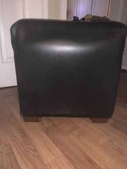 Leather ottoman lightly used