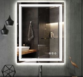 SOLD IN PAIR (2) Of 24”x32” Led Bathroom Mirrors 