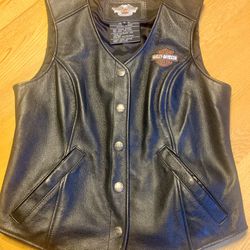 Women’s Harley Davidson Leather Vest Size L