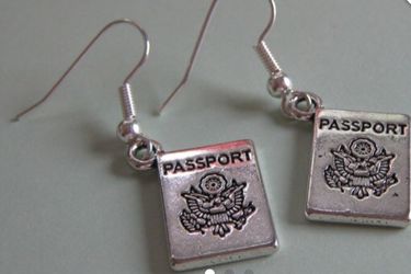 Passport earrings