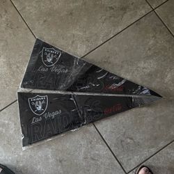 2 New Las Vegas Raiders Pennants Still Wrapped Never Opened 