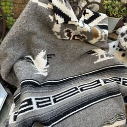 Nice Thick Mexican Wool Poncho  “ Never Used” 