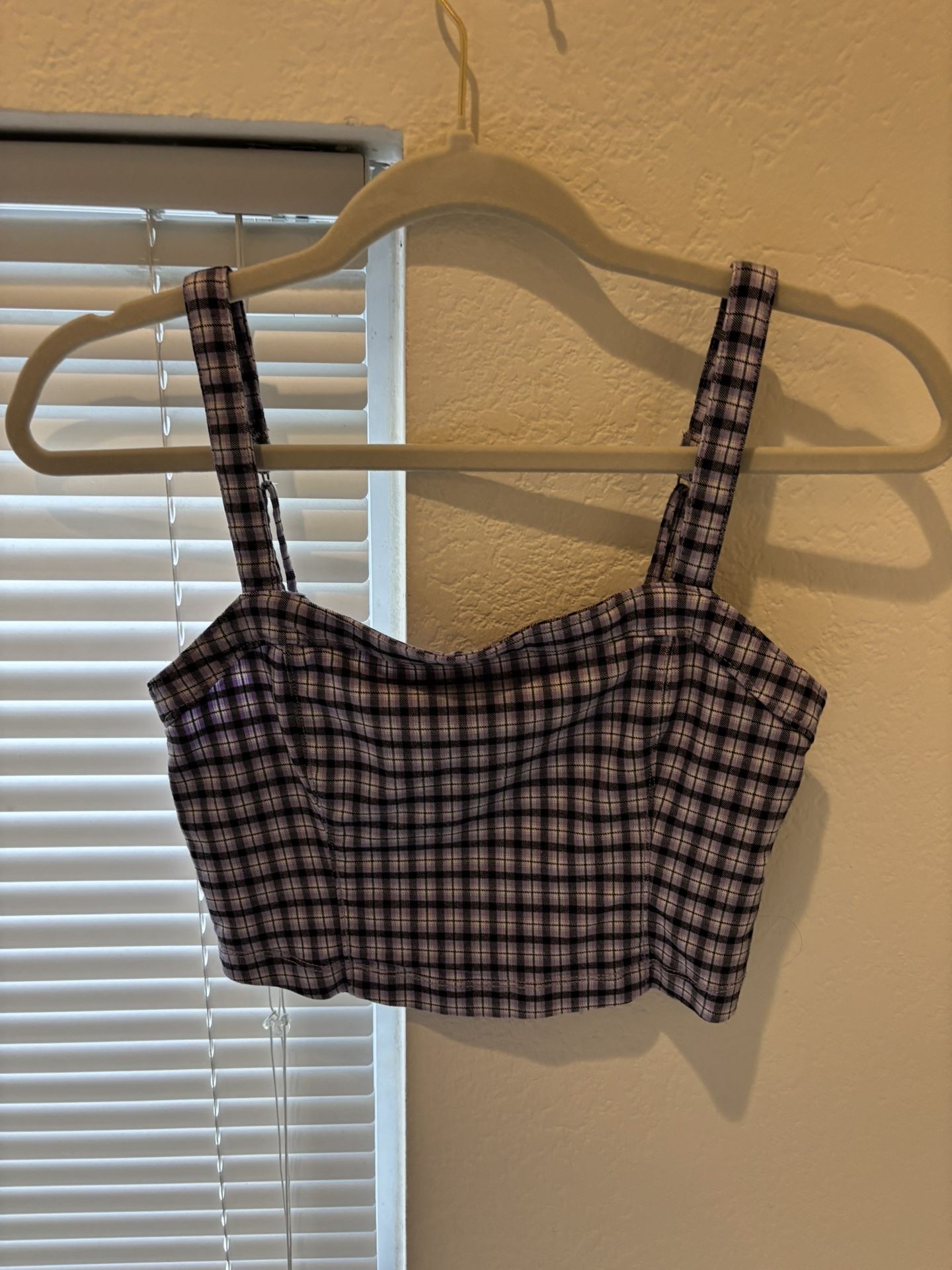 Small Purple Checker Cami