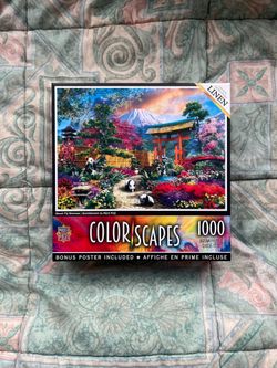 Master Pieces Colorscapes Mount Fiji Shimmer 1000 piece puzzle