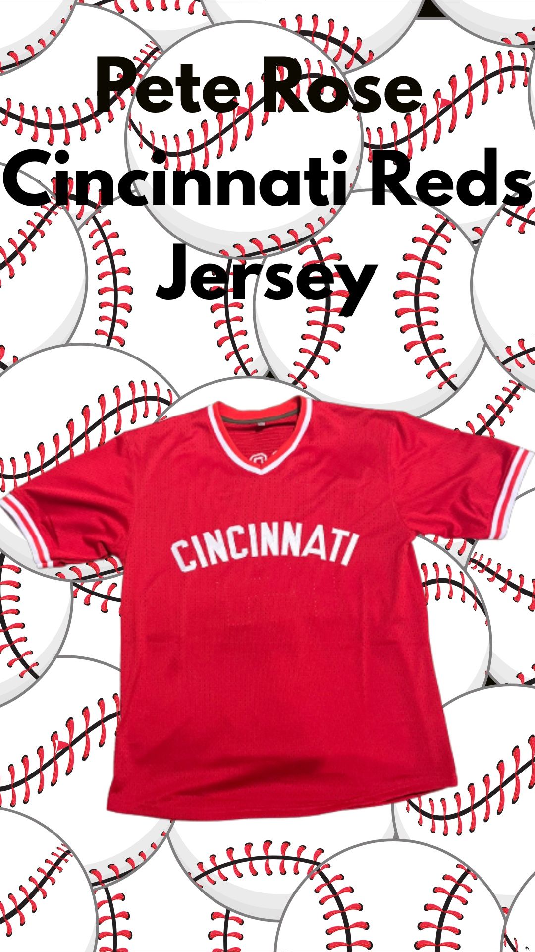 Pete Rose Cincinnati Reds Jersey Throwback Men’s Sizes.