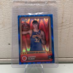 Cooper Flagg 2024 Topps Chrome Mcdonalds All-American Blue Ray Wave