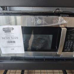 FEBRUARY SALE! GE 1.6 cu. ft. Over-the-Range Microwave Oven in stainless steel