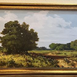 Gold Framed Country Picture 39.5”x19.5”