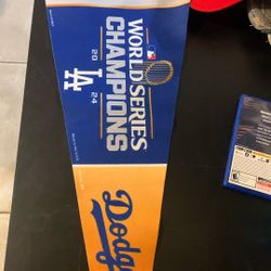 Dodgers World Series Champions Pennant 