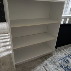 Simple white bookshelf