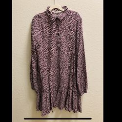 H&M girls long sleeve collared dress