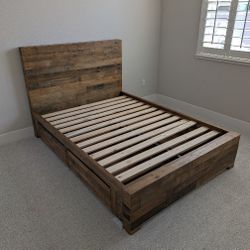 Full Size West Elm Emmerson Reclaimed Wood Storage Bed 