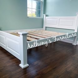 New White Queen Bed Frame 