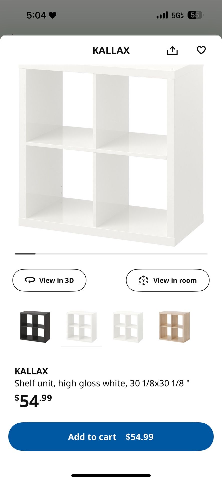 2 Kallax IKEA Shelves 4x4