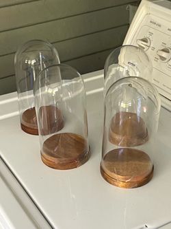 4 glass domes great for display