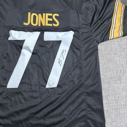 Broderick Jones Signed Autograph Custom Jersey- JSA  Coa -Pittsburgh Steelers