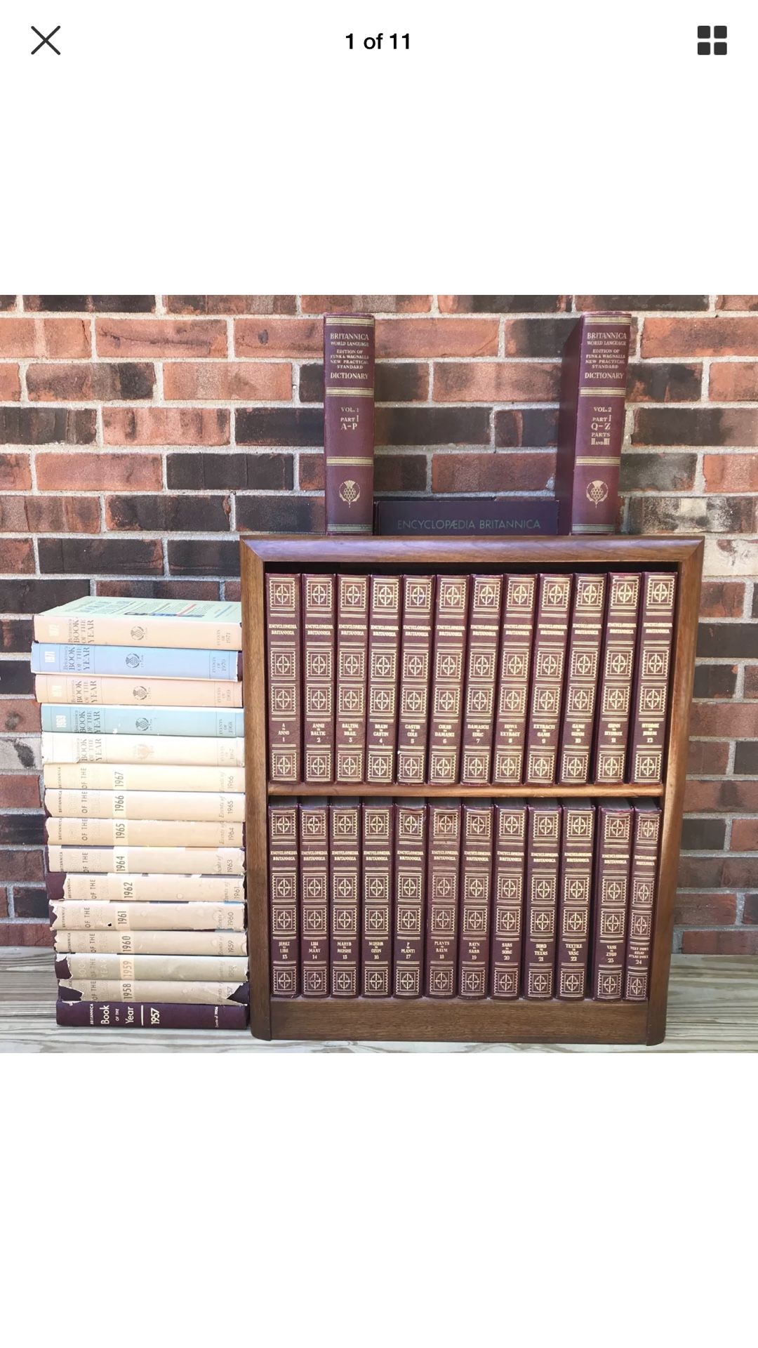 Encyclopedia Britannica 1956 atlas dictionaries 15 Books of the year and original Bookcase